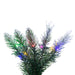 7'6"Hx25"W Pencil Flocked Crest Pine Artificial Christmas Tree, Micro LED Pre-Lit (Multi-Mode) -White/Green - G256378LEDCC