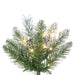 10'Hx33"W Pencil Flocked Crest Pine Artificial Christmas Tree, Micro LED Pre-Lit (Multi-Mode) -White/Green - G256388LEDCC