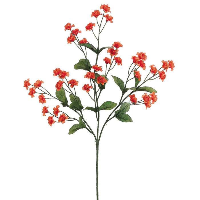 19" Double Baby's Breath Artificial Flower Spray -Flame (pack of 24) - GB1260-FL