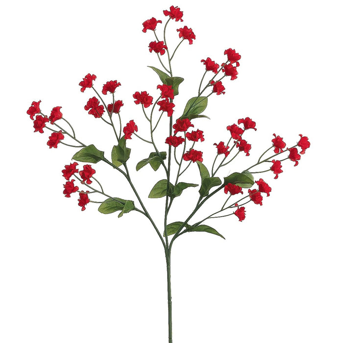 19" Double Baby's Breath Artificial Flower Spray -Red (pack of 24) - GB1260-RE