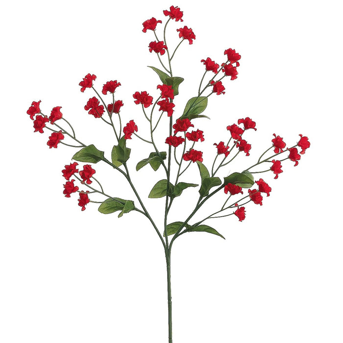 19" Double Baby's Breath Artificial Flower Spray -Red (Pack of 24) - GB1260-RE