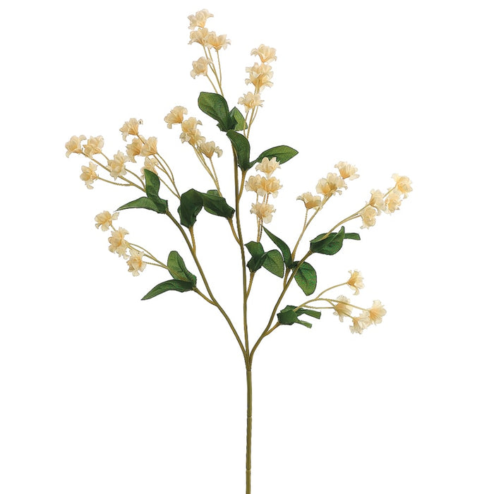 19" Double Baby's Breath Artificial Flower Spray -Yellow (pack of 24) - GB1260-YE