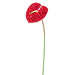24" Silk Anthurium Flower Spray -Red (pack of 12) - GTA605-RE
