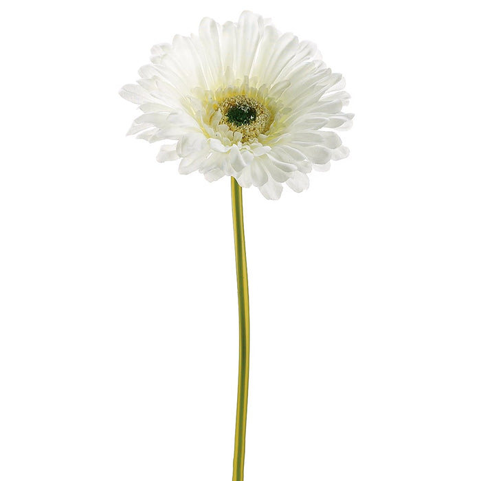9" Silk Large Gerbera Daisy Flower Spray -Cream (pack of 24) - GTD445-CR
