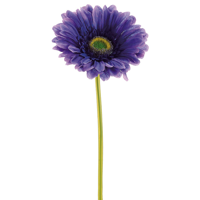 9" Silk Large Gerbera Daisy Flower Spray -Dark Purple (pack of 24) - GTD445-PU/DK