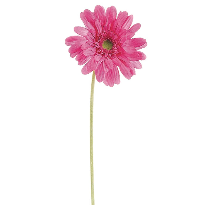 21.5" Silk Medium Gerbera Daisy Flower Spray -Hot Pink (pack of 12) - GTD572-PK/HT