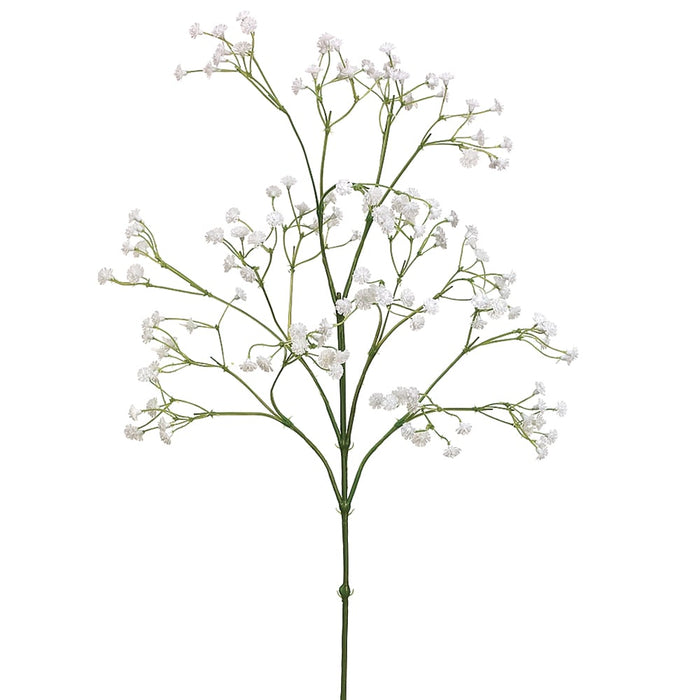 26" Silk Gypsophila Baby's Breath Flower Spray -White (pack of 12) - GTG482-WH