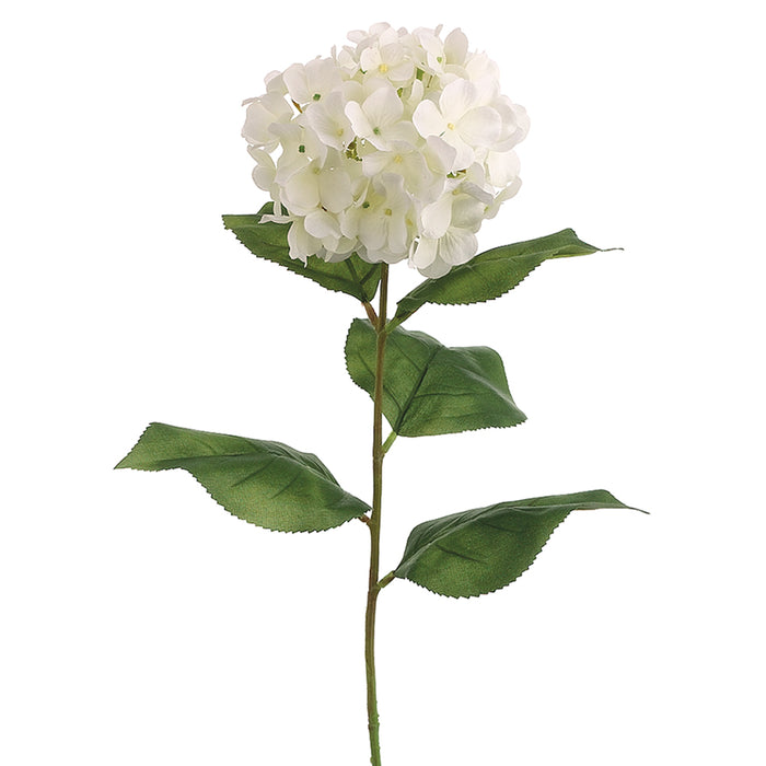30" Silk Hydrangea Flower Spray -Cream/White (pack of 12) - GTH022-CR/WH