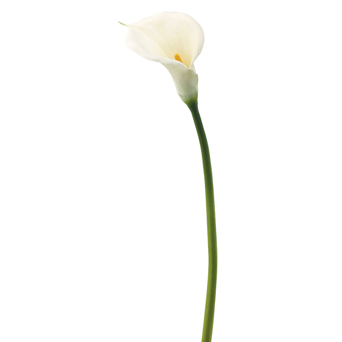 34" Silk Jumbo Calla Lily Flower Spray -White (pack of 12) - GTL086-WH