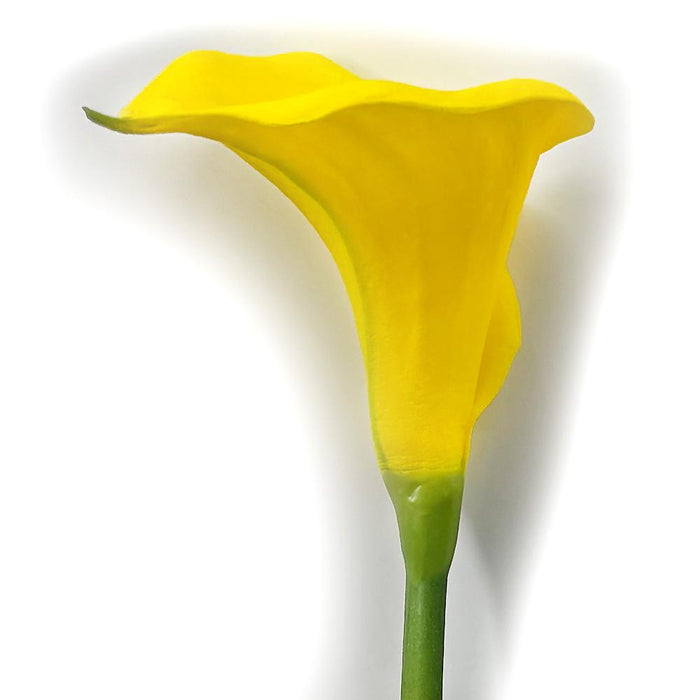 33" Silk Jumbo Calla Lily Flower Spray -Yellow (Pack of 12) - GTL086-YE