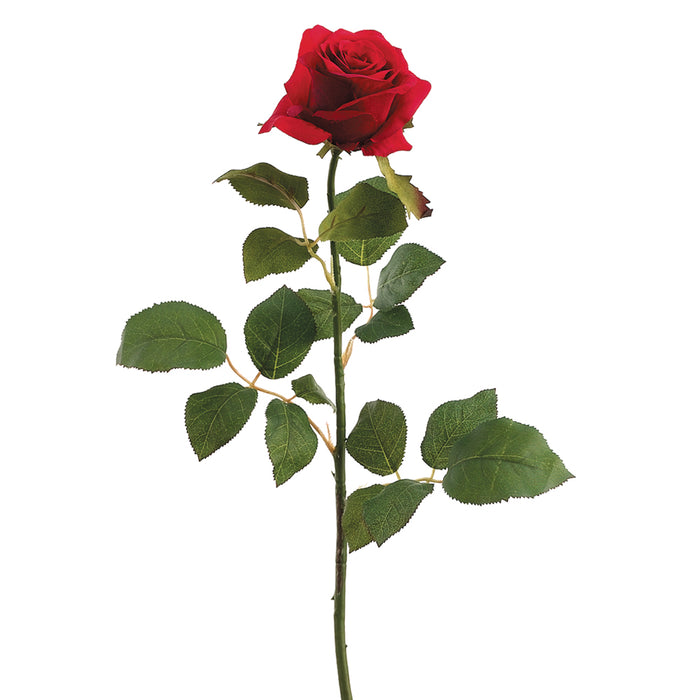 27.5" Silk Confetti Large Rose Flower Spray -2 Tone Red (pack of 12) - GTR456-RE/TT