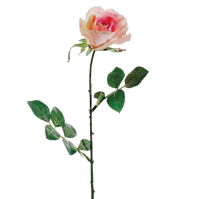 27" Silk Rose Bud Flower Spray -Pink (pack of 24) - GTR501-PK