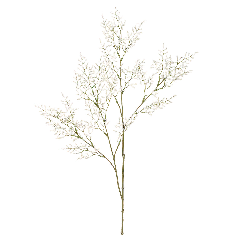 29.5" Silk French Statics Spray White Meadow & Wild Stem — Silks Are