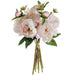22" Handwrapped Peony Silk Flower Bouquet -Cream/Cerise (pack of 6) - HBQ439-CR/CE