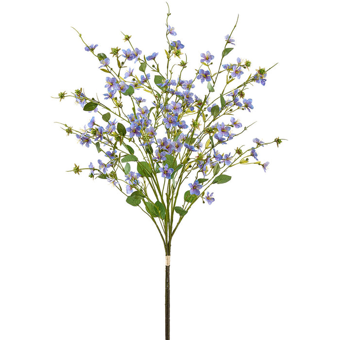44" Hand-Wrapped Rose Myrtle Silk Flower Stem Bundle -Helio (Pack of 6) - HBR248-HE