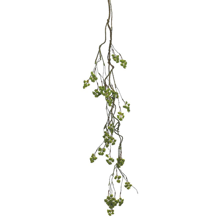 48" Handwrapped Silk Hanging Mini Blossom Flower Spray -Green (pack of 12) - HSB883-GR