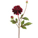 26" Handwrapped Silk Garden Dahlia Flower Spray -Burgundy (pack of 12) - HSD613-BU