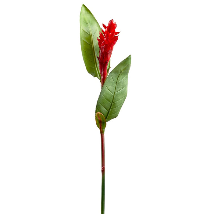 34.5" Handwrapped Artificial Torch Ginger Flower Stem -2 Tone Red (pack of 6) -SALE - SAFR-HSG180-RE