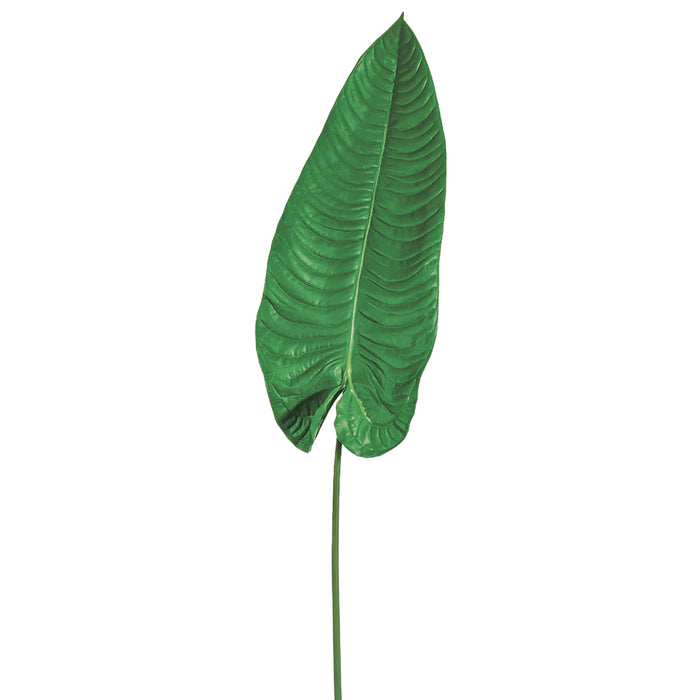 49" Silk Elephant Ear Leaf Stem -Green (Pack of 6) - HSL176-GR