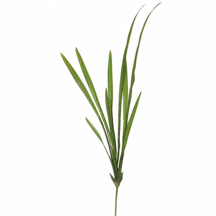 27" Hand-Wrapped Silk Cymbidium Orchid Leaf Plant Stem -Green (Pack of 12) - HSL193-GR