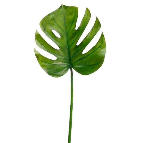 26" Silk Split Philodendron Monstera Leaf Stem -Green (pack of 12) - HSL419-GR