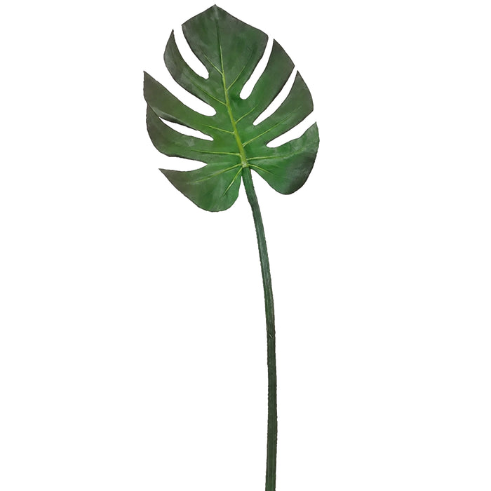 29" Silk Split Philodendron Monstera Leaf Stem -Green/Brown (Pack of 12) - HSM005-GR/BR