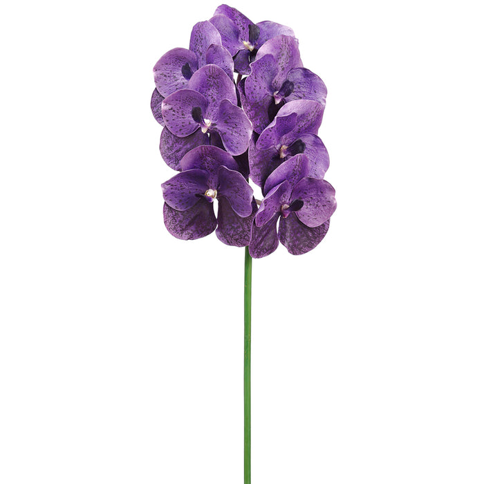 33" Handwrapped Vanda Orchid Silk Flower Stem -Purple (pack of 6) - HSO005-PU