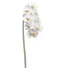 40" Hand-Wrapped Phalaenopsis Orchid Silk Flower Stem -White/Yellow (Pack of 6) - HSO007-WH/YE