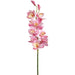 38" Hand-Wrapped Cymbidium Orchid Silk Flower Stem -Pink/Yellow (Pack of 6) - HSO136-PK/YE
