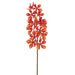 27" Handwrapped Silk Mini Vanda Orchid Flower Spray -Flame (pack of 12) - HSO219-FL