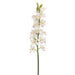 31" Handwrapped Cymbidium Orchid Silk Flower Stem -Cream/Burgundy (pack of 12) - HSO302-CR/BU