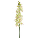 31" Handwrapped Cymbidium Orchid Silk Flower Stem -Green (pack of 12) - HSO302-GR