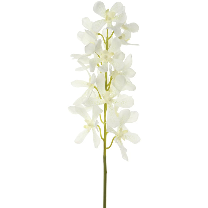 30" Handwrapped Real Touch Vanda Orchid Silk Flower Stem -White (pack of 12) - HSO304-WH