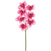 14" Dendrobium Ceasar Orchid Silk Flower Stem -Lavender/White (Pack of 6) - HSO441-LV/WH