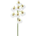 13" Small Oncidium Orchid Silk Flower Stem -White (Pack of 6) - HSO444-WH
