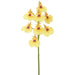 13" Small Oncidium Orchid Silk Flower Stem -Yellow (Pack of 6) - HSO445-YE