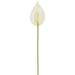 21" Hand-Wrapped Peach Anthurium Silk Flower Stem -Cream/White (Pack of 12) - HSO717-CR/WH