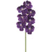 12.5" Hand-Wrapped Baby Vanda Orchid Silk Flower Stem -Purple (Pack of 6) - HSO851-PU