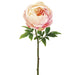 27" Handwrapped Silk Peony Flower Spray -White/Pink (pack of 12) - HSP235-WH/PK