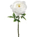 27" Handwrapped Silk Peony Flower Spray -White (pack of 12) - HSP235-WH