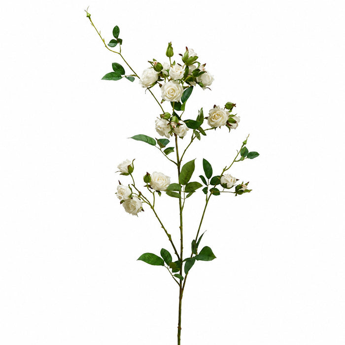 44" Rose Silk Flower Stem -White (Pack of 12) - HSR142-WH