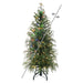 4'6"Hx26"W PE Norfolk Pine Artificial Christmas Tree, Micro LED Pre-Lit (Multi-Mode) -Green - JK255048LEDCC