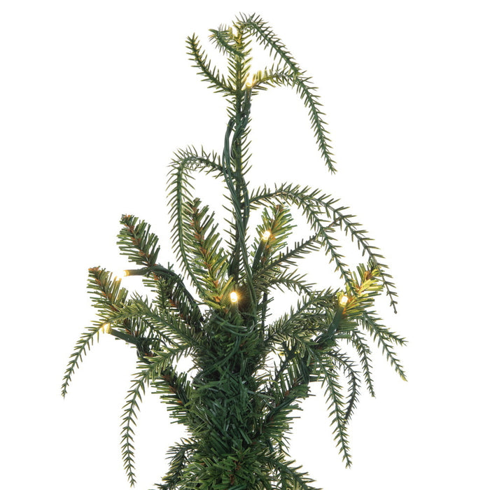 4'6"Hx26"W PE Norfolk Pine Artificial Christmas Tree, Micro LED Pre-Lit (Multi-Mode) -Green - JK255048LEDCC