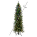9'Hx41"W PE Norfolk Pine Artificial Christmas Tree, Micro LED Pre-Lit (Multi-Mode) -Green - JK255083LEDCC