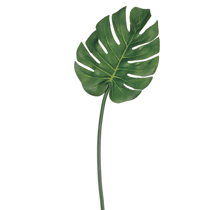 30" Silk Medium Split Philodendron Monstera Leaf Stem -Green (pack of 12) - JOL921-