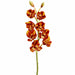 28" Hand-Wrapped Silk Cymbidium Orchid Flower Spray -Terracotta/Gold (Pack of 6) - JTO182-TC/GO