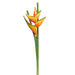 34" Handwrapped Hawaiian Heliconia Silk Flower Stem -Orange (pack of 6) - JYH754-OR