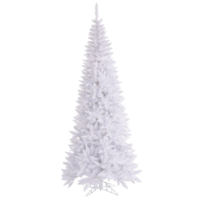 5'6"Hx30"W Slim Fir Artificial Christmas Tree, Unlit -White - K160155