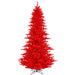 9'Hx64"W Fir Artificial Christmas Tree, LED Pre-Lit (Red) -Red - K161381LED