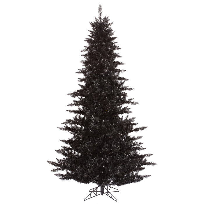 6'6"Hx46"W Fir Artificial Christmas Tree, Unlit -Black - K161765